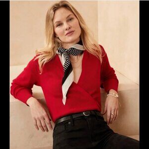 Banana Republic Forever Wrap Sweater | Red | NWOT | Lg